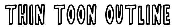 Thin Toon Outlines font preview